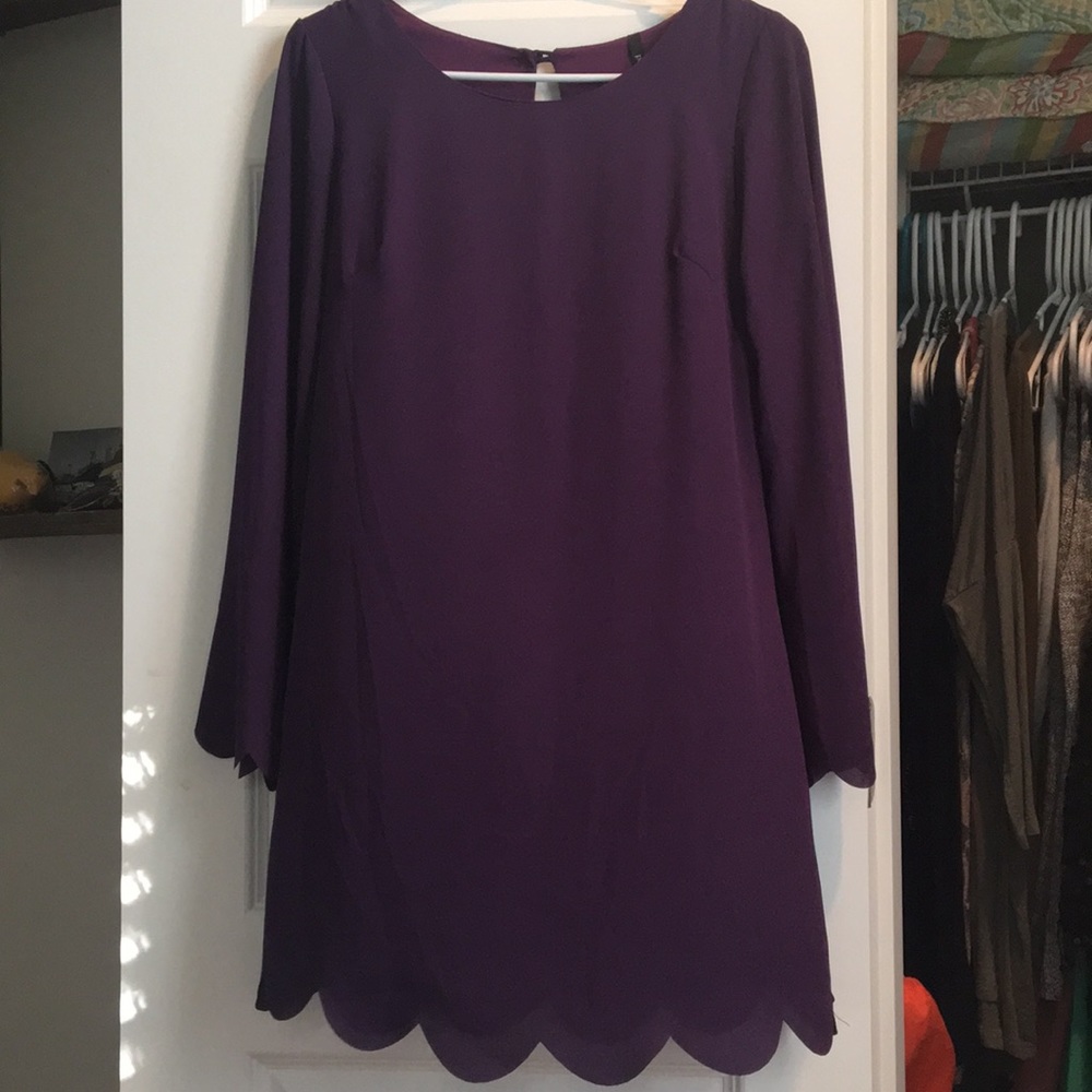Purple Scalloped Dress